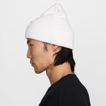 Men's Nike Peak Swoosh Beanie - 100 - WHITE/BLACK