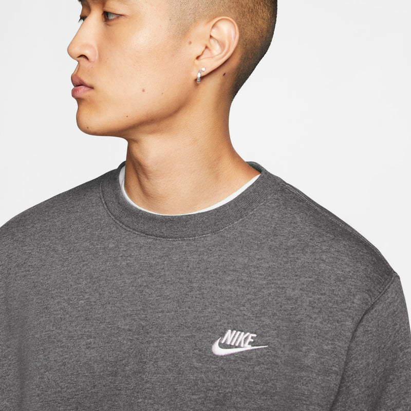 Men's Nike Sportswear Club Fleece Crew - 071 - CHARCOAL