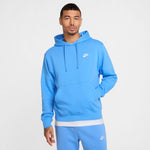 Men's Nike Sportswear Club Fleece Left Chest Hoodie - 412 - UNIVERSITY BLUE