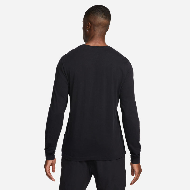 Men's Nike Sportswear Club Long Sleeve T-Shirt - 010 - BLACK