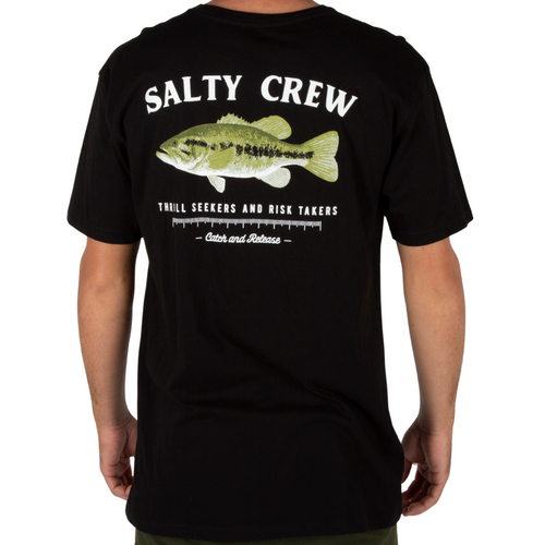 Men's Salty Crew Big Mouth T-Shirt - BLACK