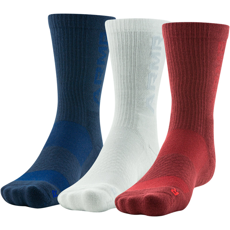 Men's Under Armour 3-Maker Mid Crew 3-Pack Socks - 964/625