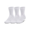 Men's Under Armour 3-Maker Mid Crew Socks 3-Pack - 100 - WHITE