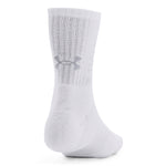 Men's Under Armour 3-Maker Mid Crew Socks 3-Pack - 100 - WHITE