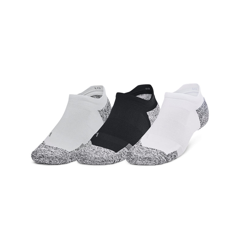 Men's Under Armour AD Pro No Show Socks 3-Pack - 001 - BLACK