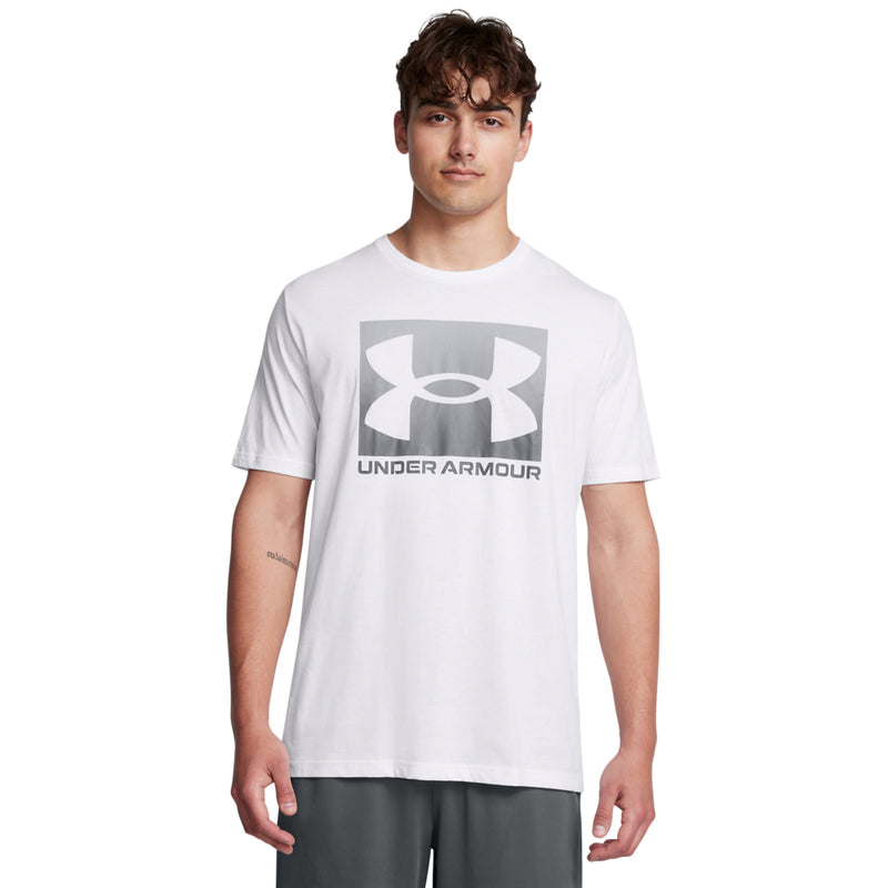 Men's Under Armour Boxed Sports T-Shirt - 100 - WHITE/BLACK