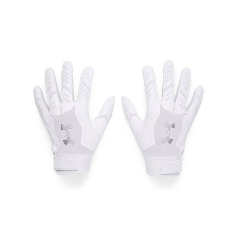 Men's Under Armour F9 Nitro Football Gloves - 100 - WHITE/BLACK