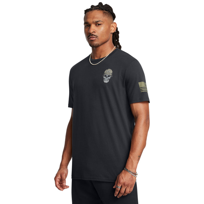 Men's Under Armour Fredom Skull T-Shirt - 001 - BLACK