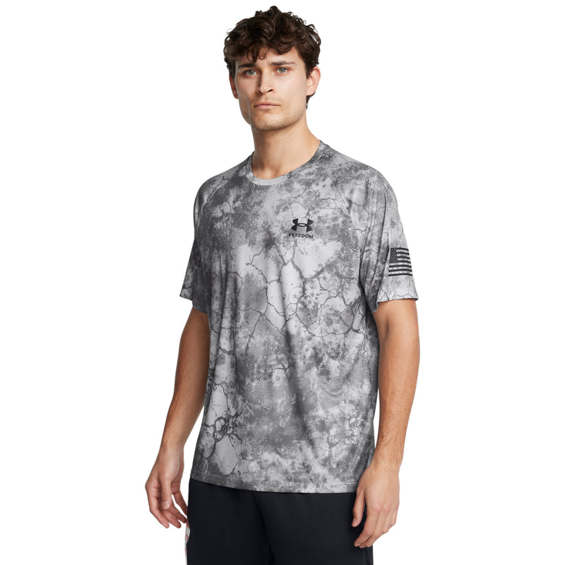 Men's Under Armour Freedom Camo T-Shirt - 011 - GREY