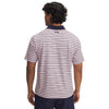 Men's Under Armour Match Play Stripe Polo - 647 - PRIME PINK