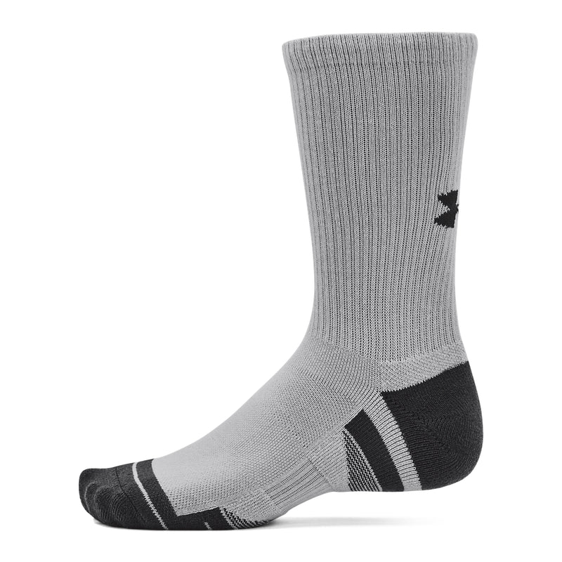 Men's Under Armour Performance Tech Crew Socks 3-Pack - 011 - GREY