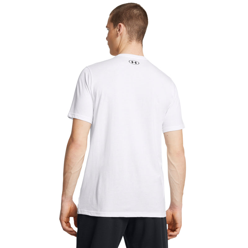 Men's Under Armour Project Rock Payoff T-Shirt - 100 - WHITE/BLACK