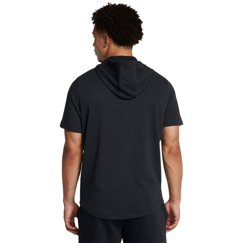 Men's Under Armour Project Rock Terry Hoodie Tee - 001 - BLACK