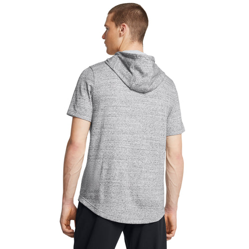 Men's Under Armour Project Rock Terry Hoodie Tee - 011 - GREY