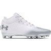 Men's Under Armour Spotlight Clone 4 MC Football Cleats - 100 - WHITE/BLACK