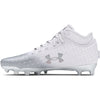 Men's Under Armour Spotlight Clone 4 MC Football Cleats - 100 - WHITE/BLACK