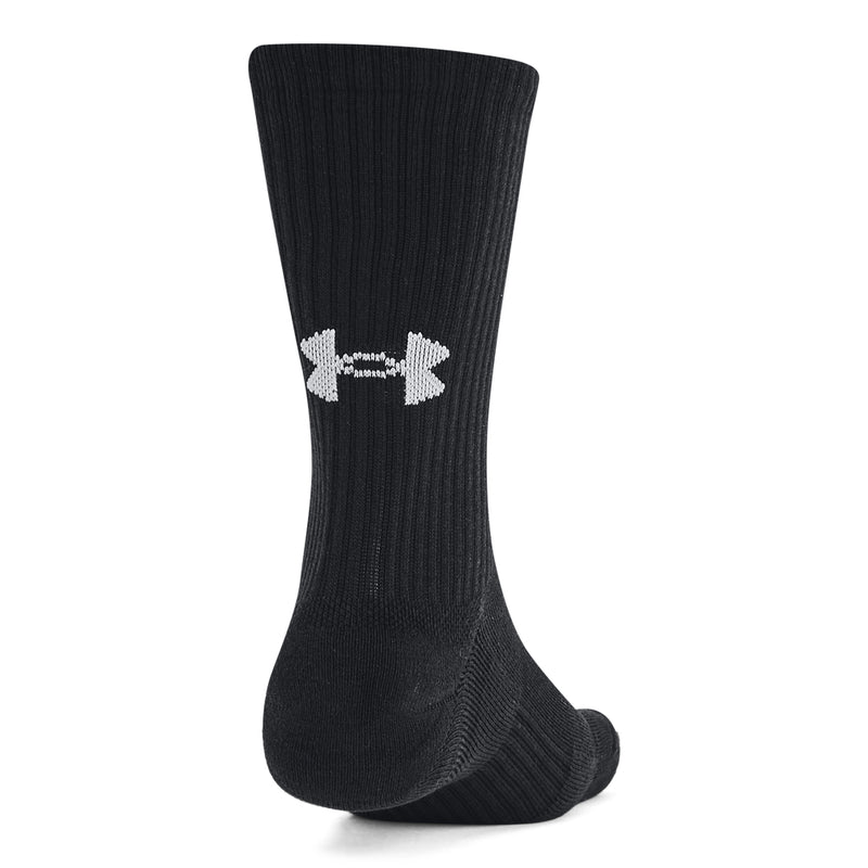 Men's Under Armour Tech Cotton Crew Socks 6-Pack - 001 - BLACK