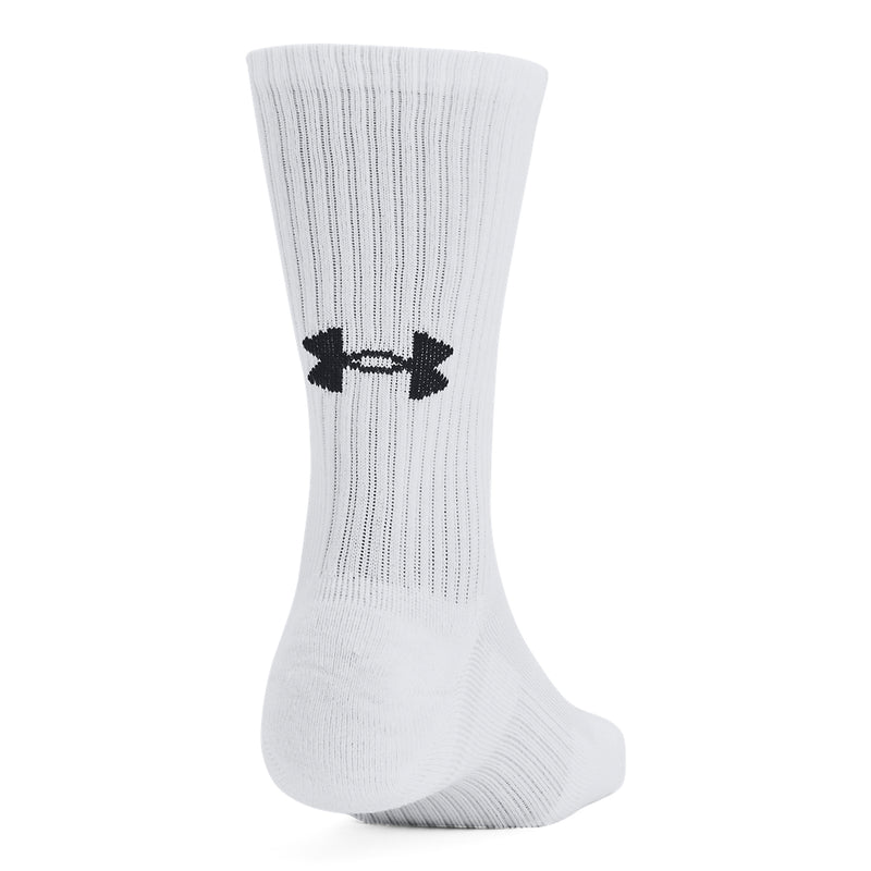 Men's Under Armour Tech Cotton Crew Socks 6-Pack - 100 - WHITE