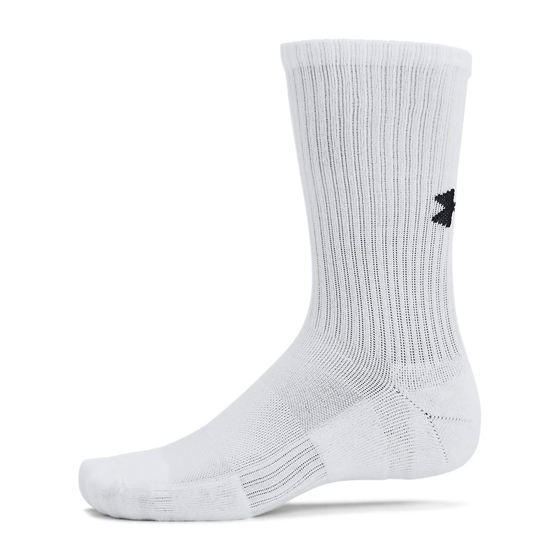 Men's Under Armour Tech Cotton Crew Socks 6-Pack - 100 - WHITE