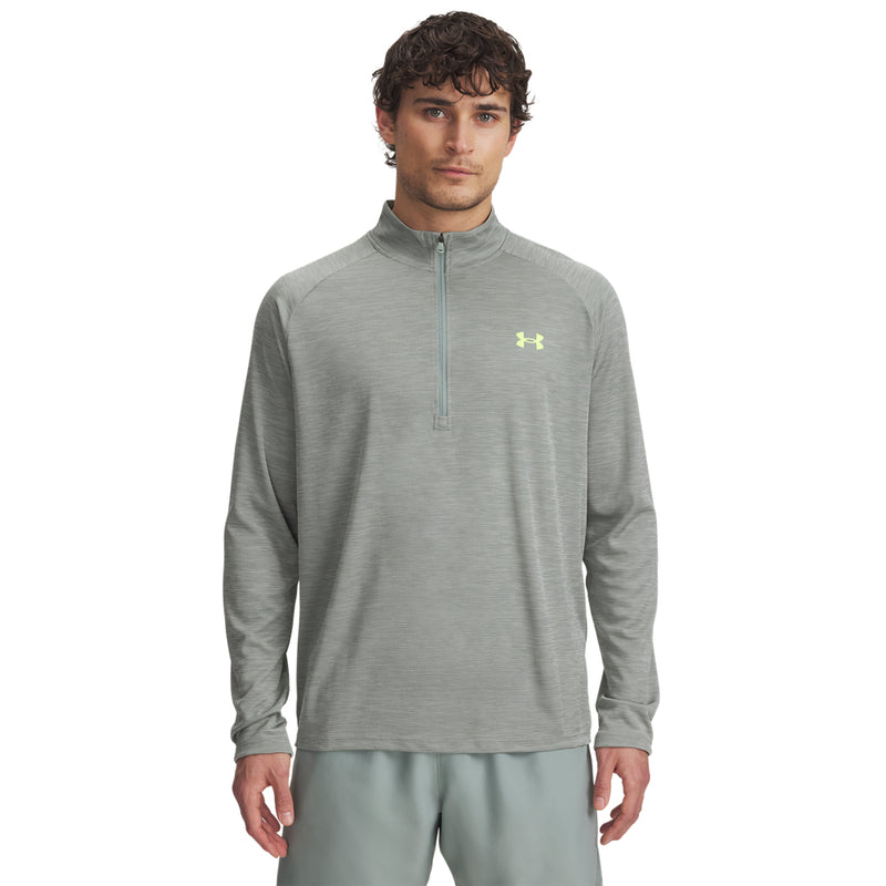 Men's Under Armour Tech Textured 1/2 Zip - 348GREEN