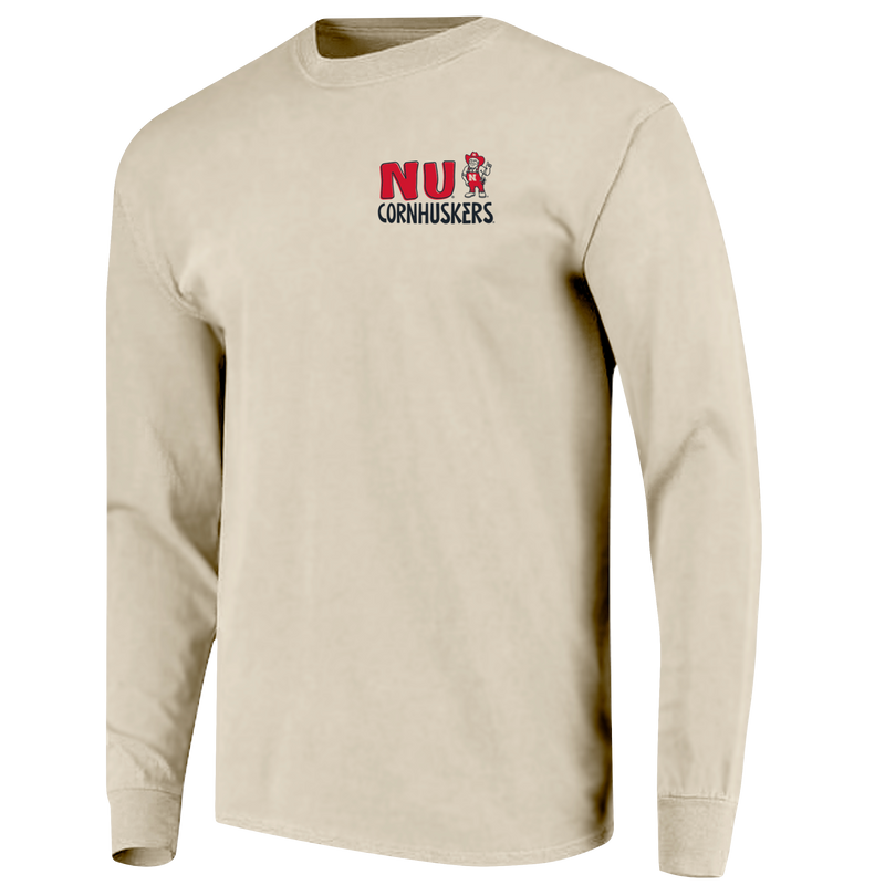 Men's/Women's Nebraska Huskers Elements Stacked Longsleeve - IVORY