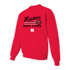 Men's/Women's Nebraska Huskers Word Script Volleyball Sweatshirt - RED