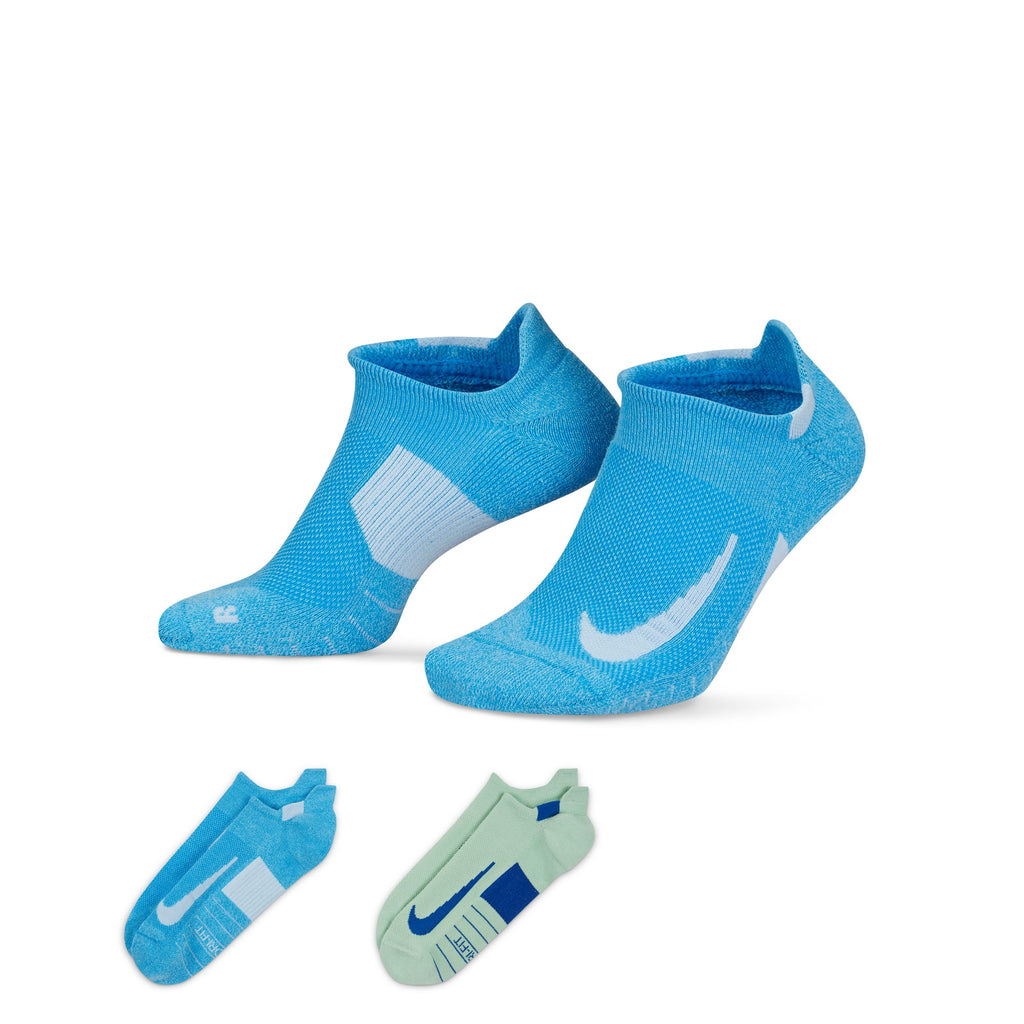 Men s Women s Nike Multiplier Running No Show Socks 2 Pack eSportingEdge