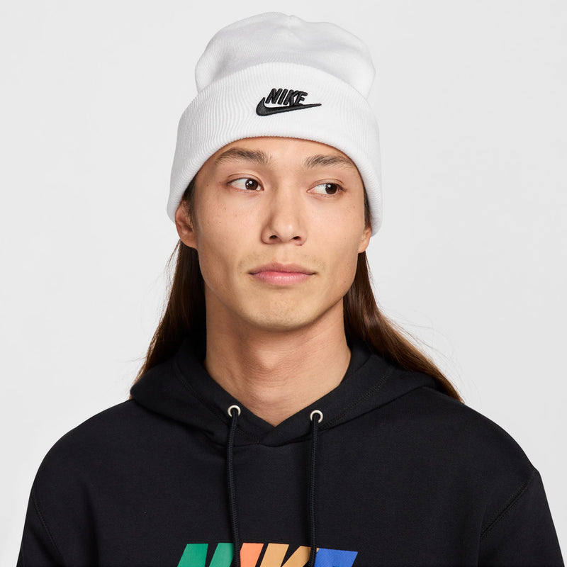 Men's/Women's Nike Peak Futura Beanie - 100 - WHITE/BLACK