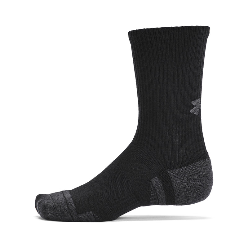 Men's/Women's Under Armour Performance Tech Crew Socks 6-Pack - BLACK