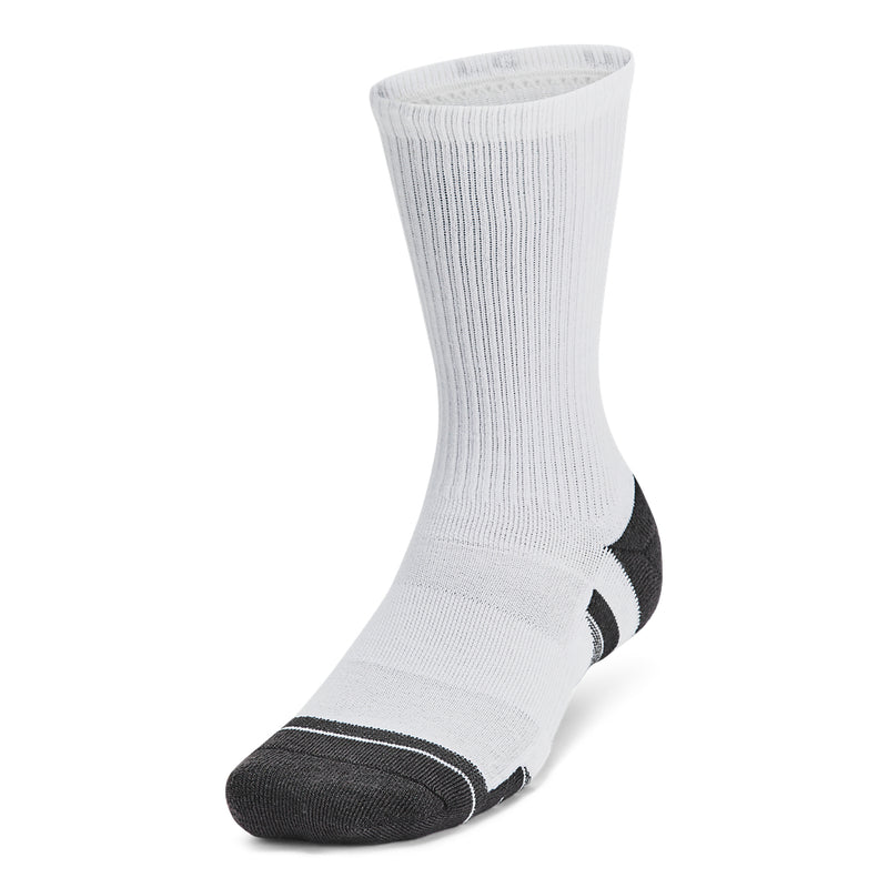 Men's/Women's Under Armour Performance Tech Crew Socks 6-Pack - 101 - WHITE