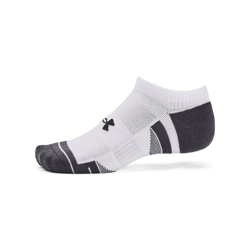 Men's/Women's Under Armour Performance Tech No Show Socks 3-Pack - 100 - WHITE