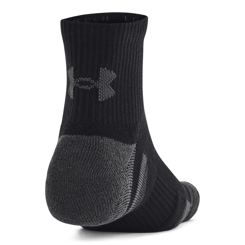 Men's/Women's Under Armour Performance Tech Quarter Sock 6-Pack - BLACK