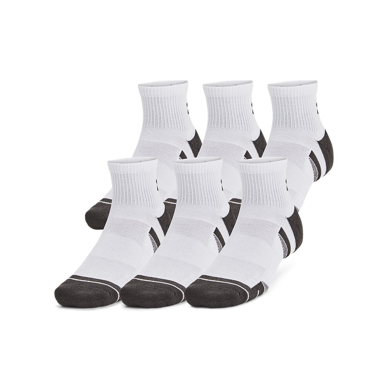 Men's/Women's Under Armour Performance Tech Quarter Sock 6-Pack - 101 - WHITE