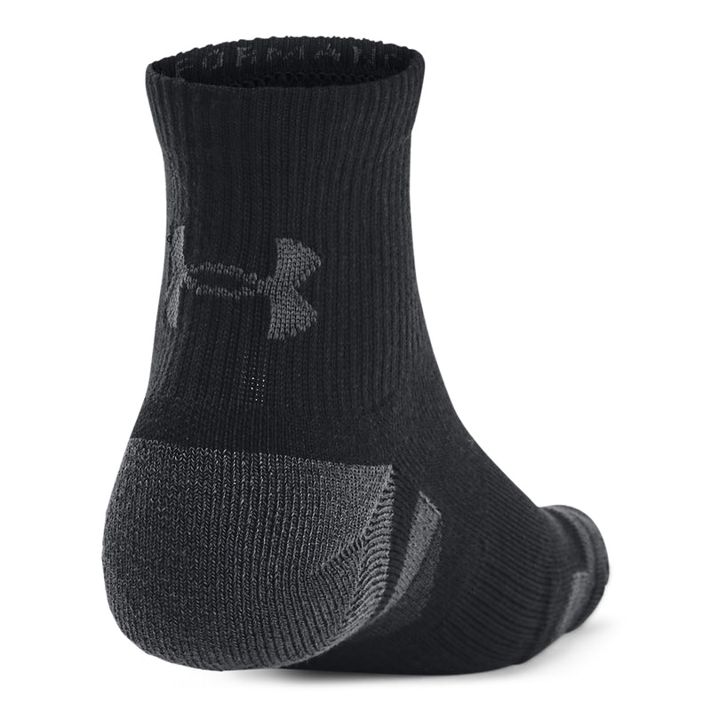 Men's/Women's Under Armour Performance Tech Quarter Socks 3-Pack - 001 - BLACK