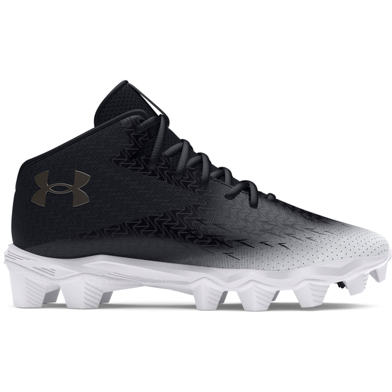 Mens Under Armour Spotlight Franchise 4 RM Football Cleats 2E (Wide) - 001 - BLACK