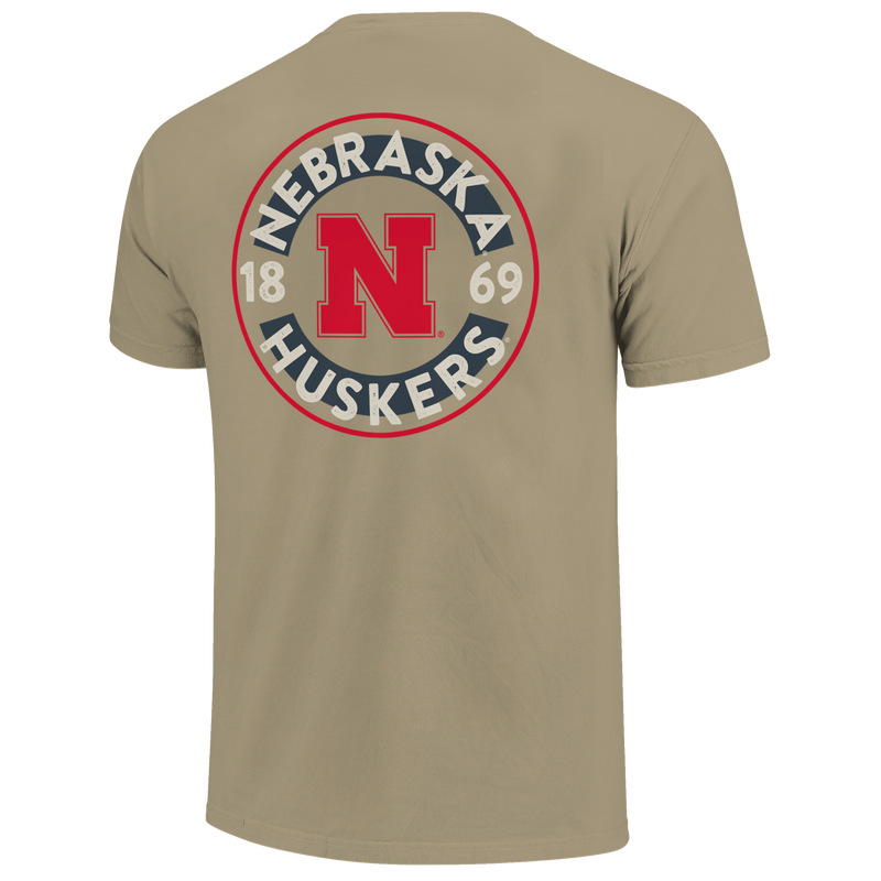 Men's Nebraska Huskers Mascot Circle T-Shirt