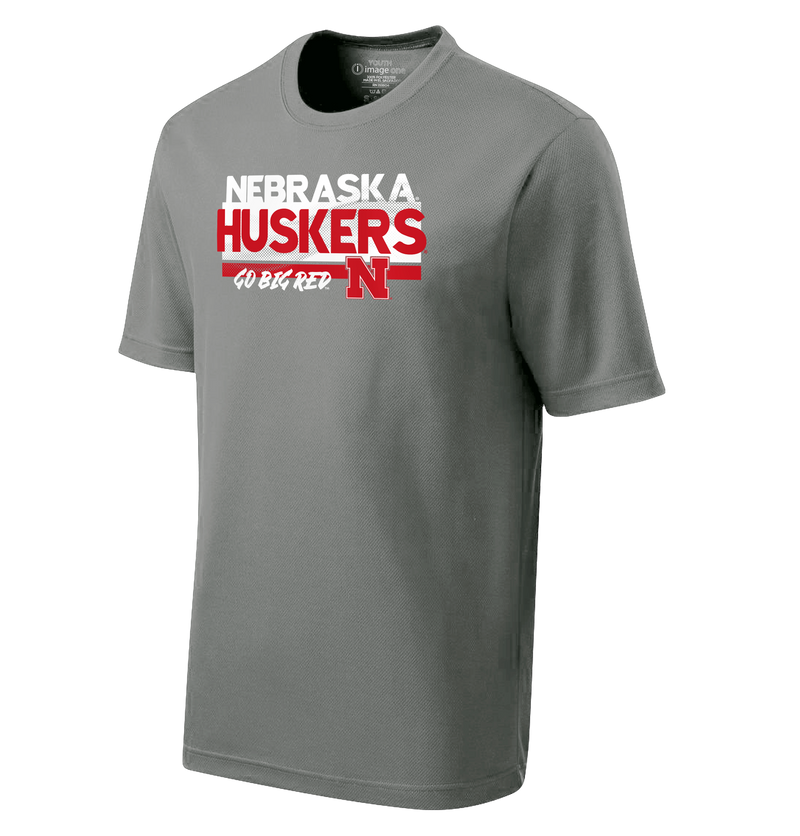 Men's Nebraska Huskers Block Stripe T-Shirt