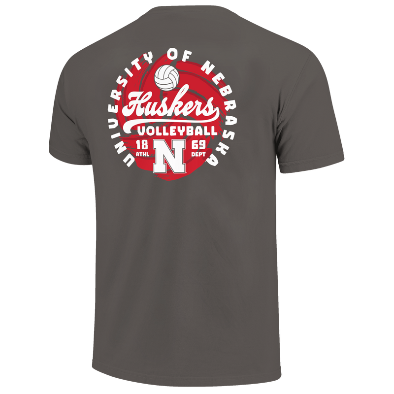 Men's/Women's Nebraska Huskers Painted Volleyball T-Shirt