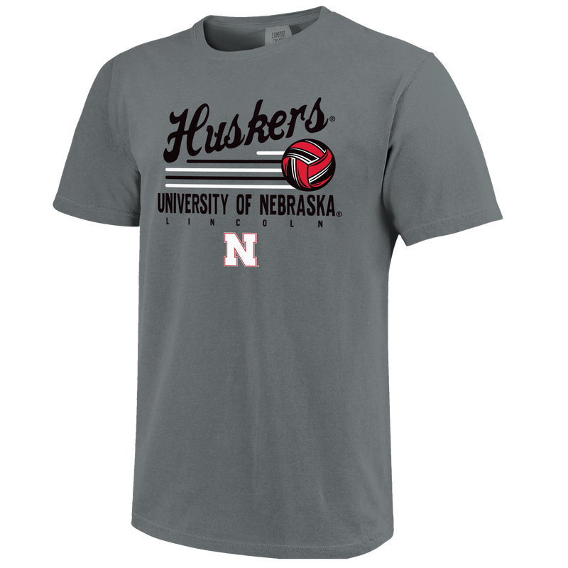 Men's Nebraska Huskers Volleyball Word Script T-Shirt