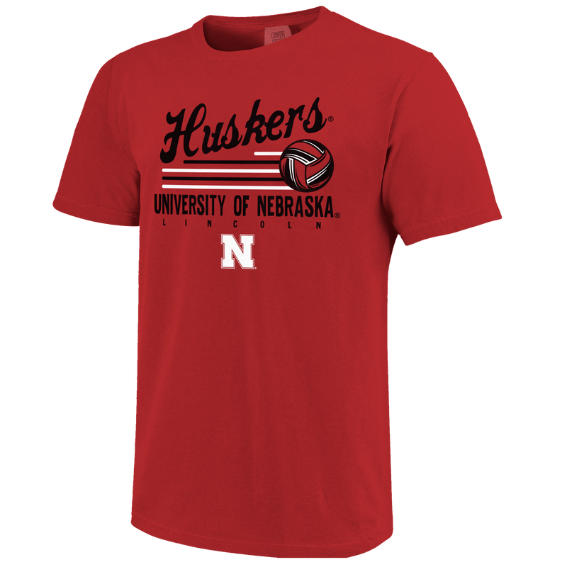 Men's Nebraska Huskers Volleyball Word Script T-Shirt