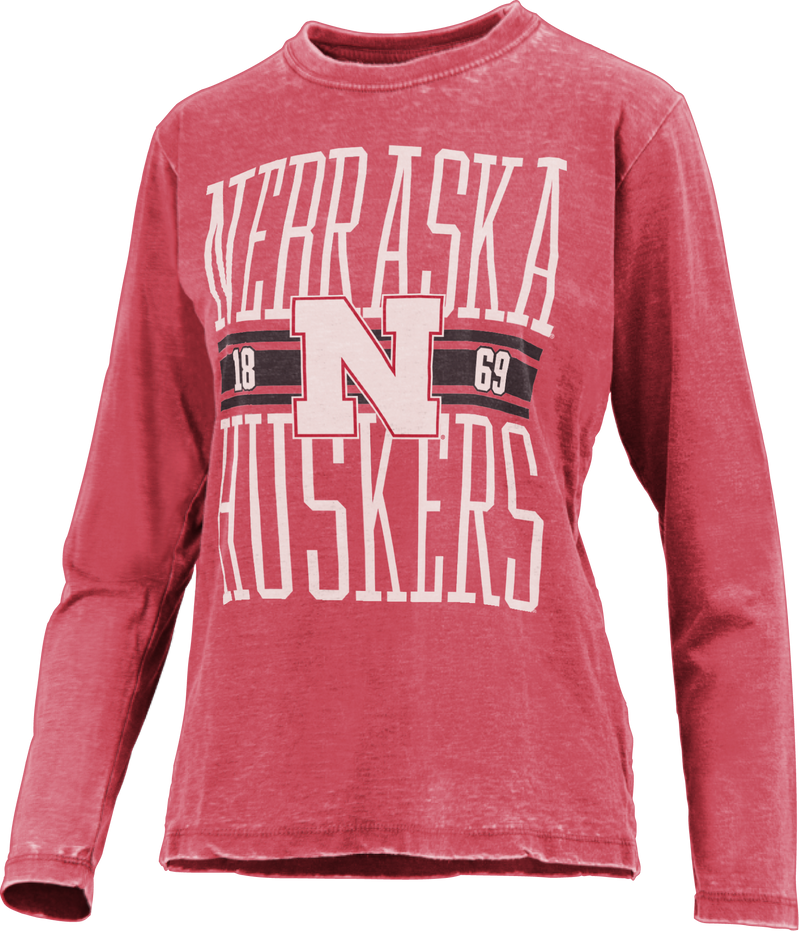 Women's Nebraska Huskers Bozeman Vintage Longsleeve