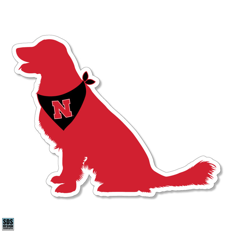 Nebraska Huskers 3" Husker Dog Dizzler Sticker - NEBRASKA