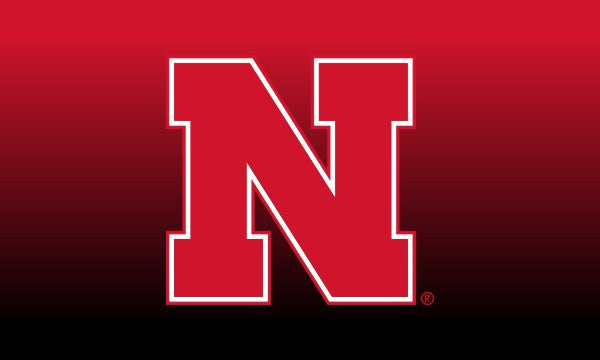 Nebraska Huskers 3'x5' Logo Gradient Flag - NEBRASKA