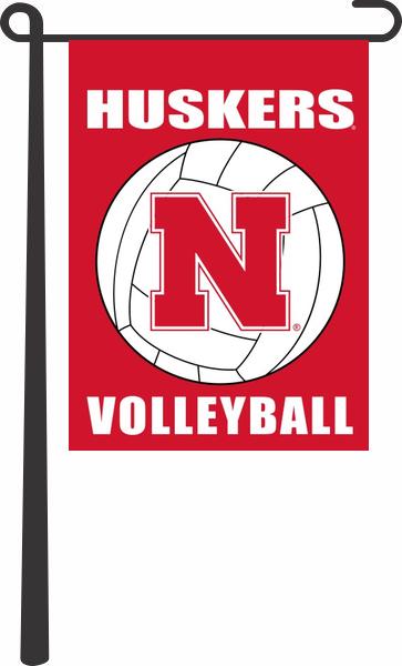 Nebraska Huskers Volleyball Garden Flag - NEBRASKA