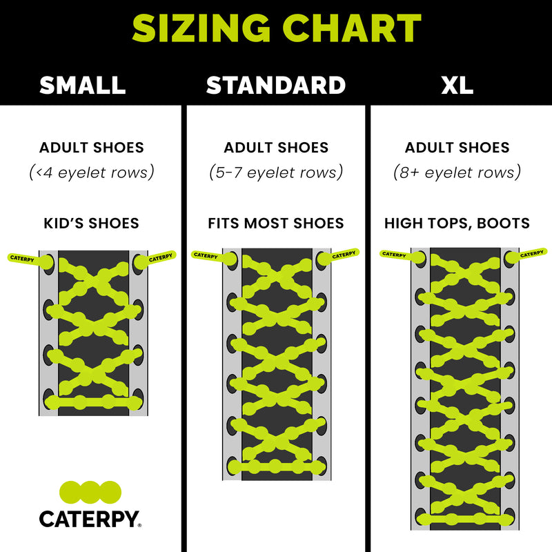 Caterpy Run No-Tie Shoe Laces 30"