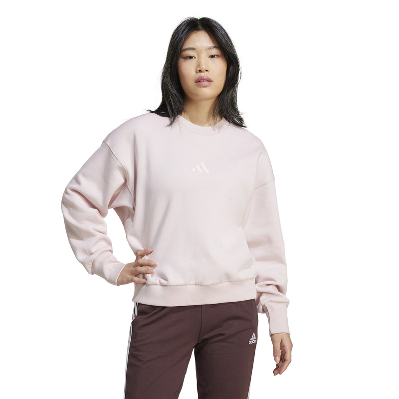 Women's Adidas ALL SZN Fleece Loose Sweatshirt - SANDPINK