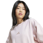 Women's Adidas ALL SZN Fleece Loose Sweatshirt - SANDPINK