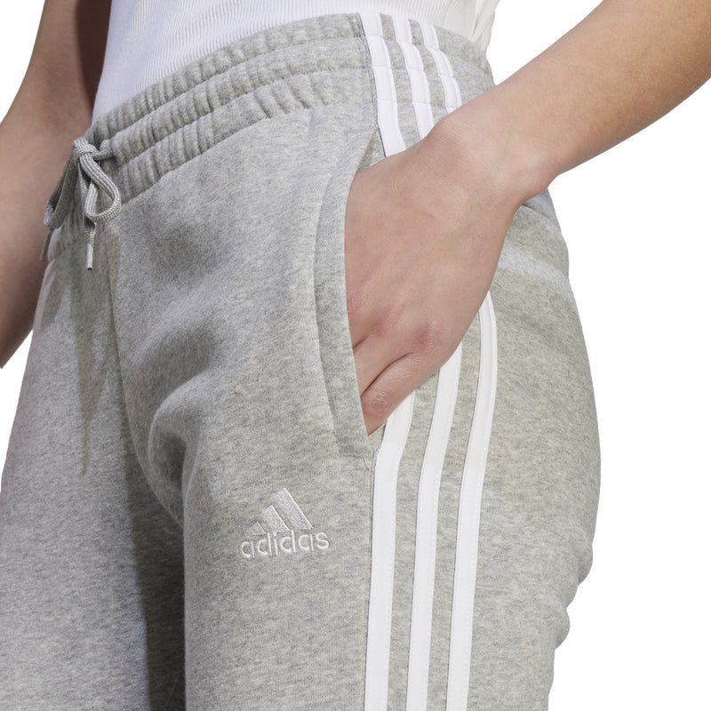 Women's Adidas Essentials 3-Stripes Fleece Jogger - MEDIUM GREY