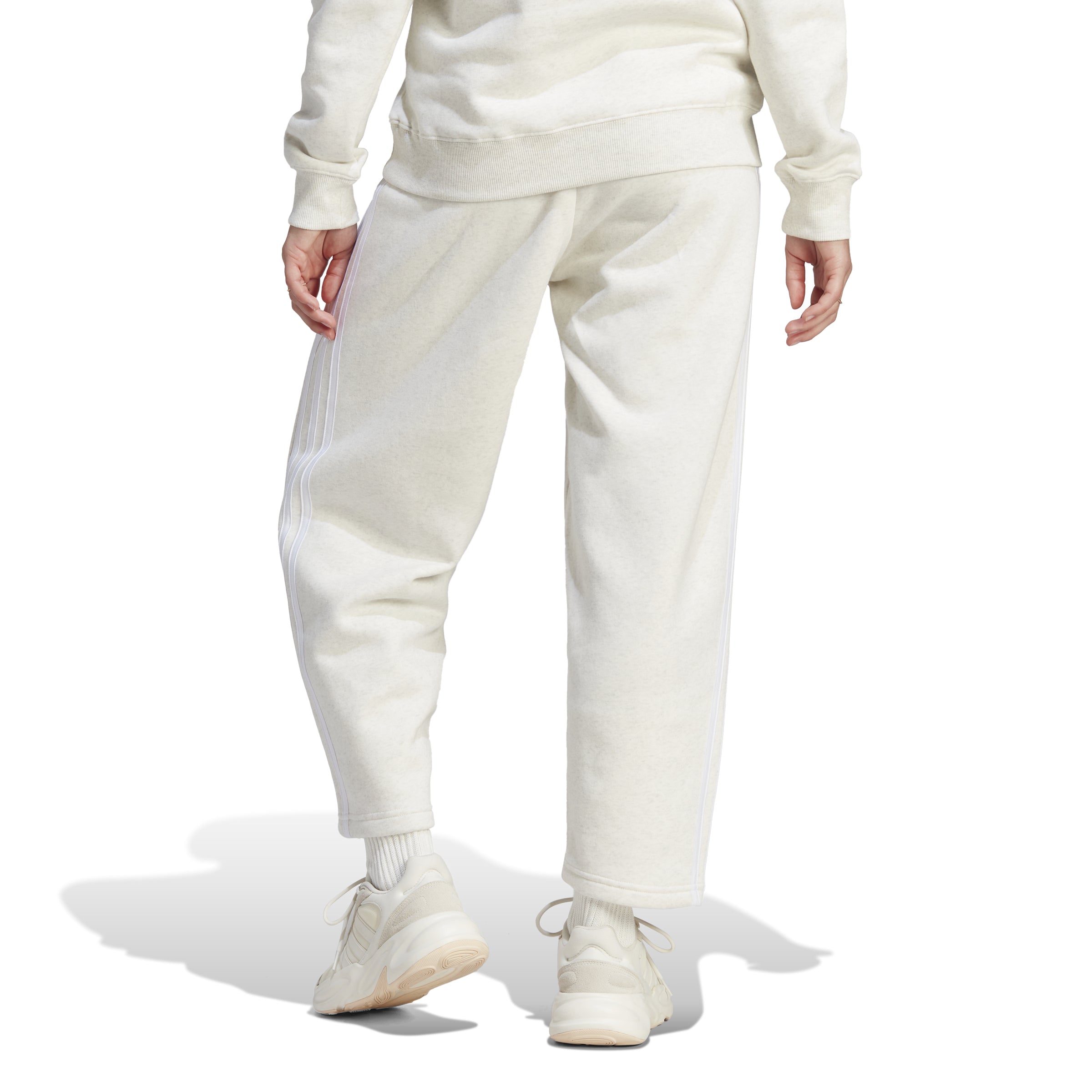 Women's Adidas Essentials 3-Stripes Open Hem Fleece Pant - Off White –  eSportingEdge