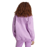 Women's Adidas Essentials 3-Stripes Oversized Fleece Sweatshirt - PURPLE